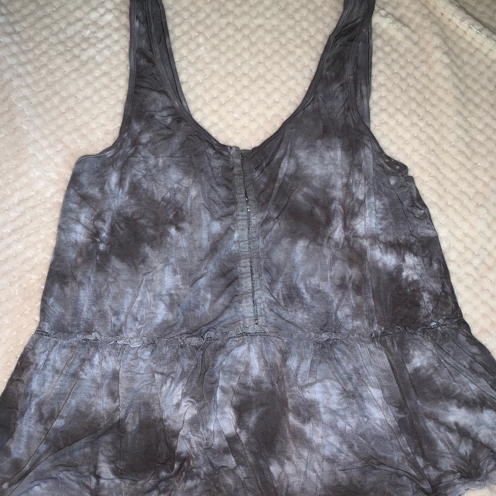 Gray Tie- Dye Tank Top